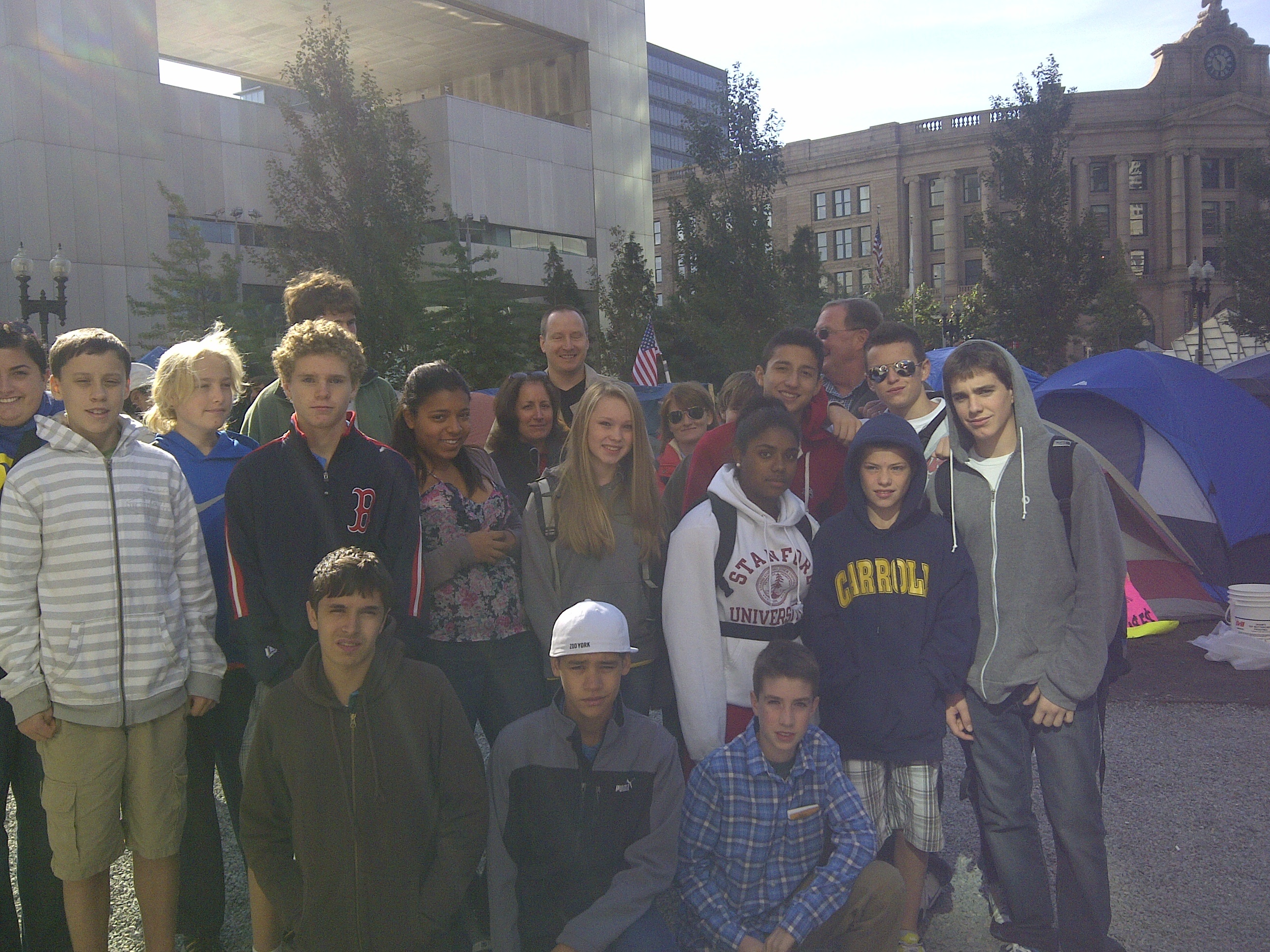 9th Grade Class Visits Occupy Boston Occupy Boston